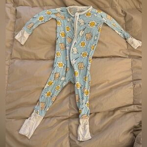 Little Sleepies Blue Breakfast Print Kids Pajamas